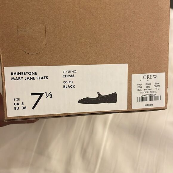 J. CREW RHINESTONE MARY JANE FLATS. NEW IN BOX - Picture 7 of 7